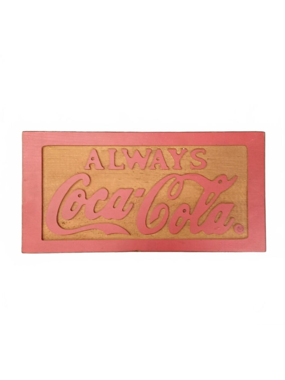 Vintage Always Coca Cola Wood Sign by Cracker Barrel Old Country Store 18x9